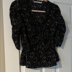 Chelsea & Violet Black Floral Blouse